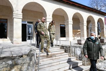Prezident İlham Əliyev və birinci xanım Mehriban Əliyeva Şuşa şəhərində olublar - FOTO