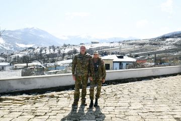 Prezident İlham Əliyev və birinci xanım Mehriban Əliyeva Şuşa şəhərində olublar - FOTO