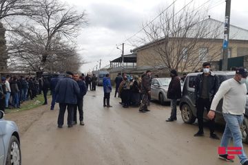 Gürcüstanda azərbaycanlıların yaşadığı kənddə etiraz aksiyası keçirilir - FOTO