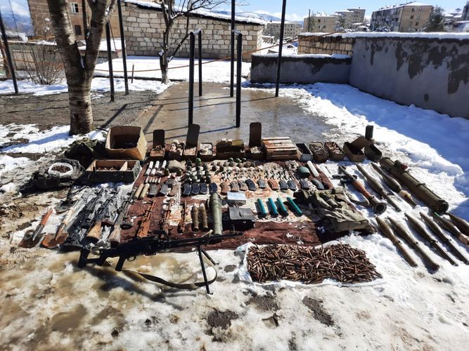 A large number of ammunition found in Shusha