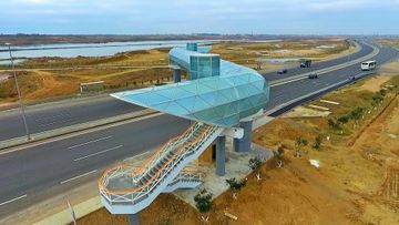 Qala-Pirallahı avtomobil yolunda piyada keçidi inşa edilib - FOTO