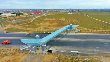 Qala-Pirallahı avtomobil yolunda piyada keçidi inşa edilib - FOTO