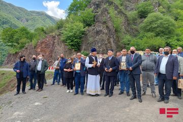 Pasxa bayramı münasibətilə Xudavəng məbədində dini ayin icra olunub - FOTO