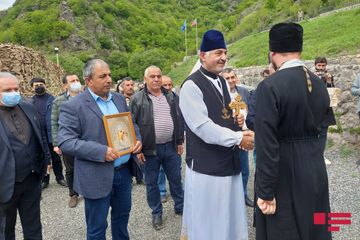 Pasxa bayramı münasibətilə Xudavəng məbədində dini ayin icra olunub - FOTO