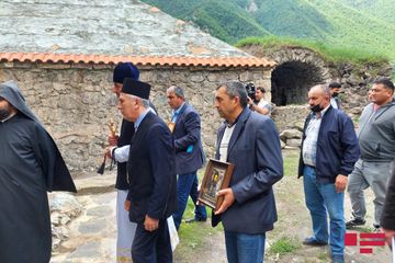 Pasxa bayramı münasibətilə Xudavəng məbədində dini ayin icra olunub - FOTO