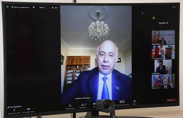 Yeni Azərbaycan Partiyası ilə Türkiyənin Ədalət və İnkişaf Partiyasının birgə videokonfransı keçirilib - FOTO