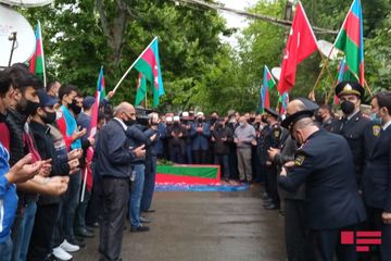 Vətən müharibəsində şəhid olan hərbçi Mingəçevirdə dəfn olunub - YENİLƏNİB - FOTO