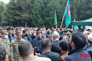Vətən müharibəsində şəhid olan hərbçi Mingəçevirdə dəfn olunub - YENİLƏNİB - FOTO