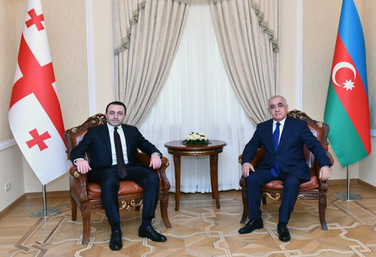 Əli Əsədov,  Gürcüstanın Baş naziri İrakli Qaribaşvili ilə görüş