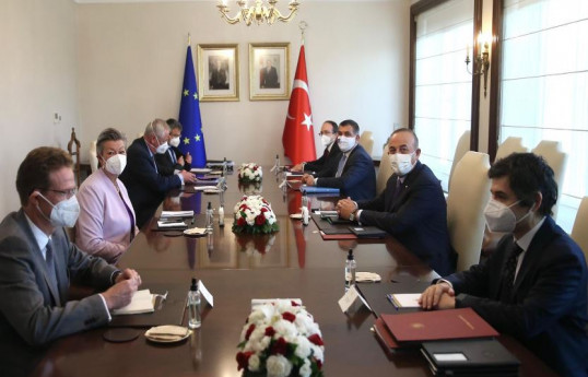Mövlud Çavuşoğlu və İlva Yohansson
