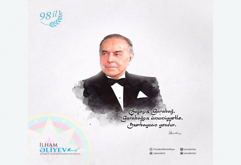 President posted a tweet on the occasion of the 98th birthday anniversary of Heydar Aliyev