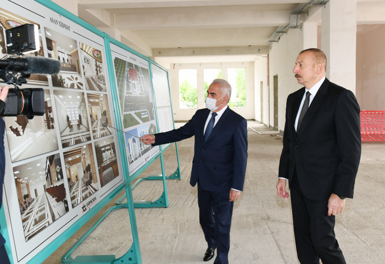 Президент Ильхам Алиев ознакомился со строительством центра Службы ASAN в Нахчыване-ОБНОВЛЕНО 