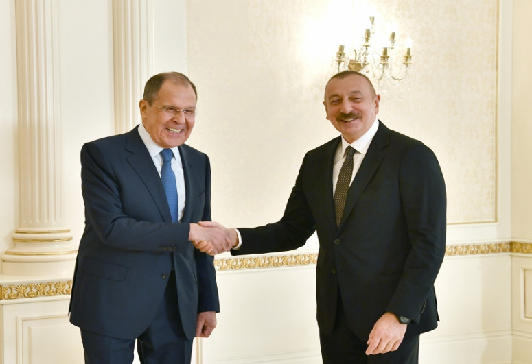 President of the Republic of Azerbaijan Ilham Aliyev,Minister of Foreign Affairs of the Russian Federation Sergey Lavrov