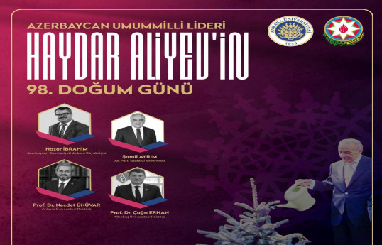Ankarada Heydər Əliyevin anadan olmasının 98-ci ildönümü ilə əlaqədar telekonfrans
