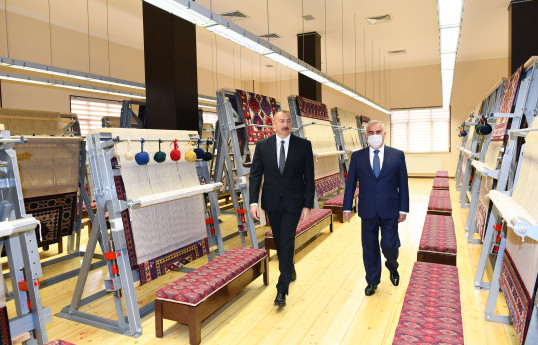 Prezident İlham Əliyev mayın 10-da “Azərxalça” Açıq Səhmdar Cəmiyyətinin Naxçıvan filialının açılışında iştirak edib