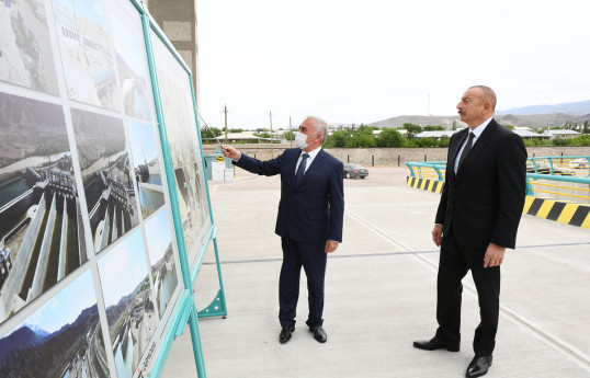 Prezident İlham Əliyev Ordubad Su Elektrik Stansiyasının tikintisi ilə tanış olub - YENİLƏNİB 