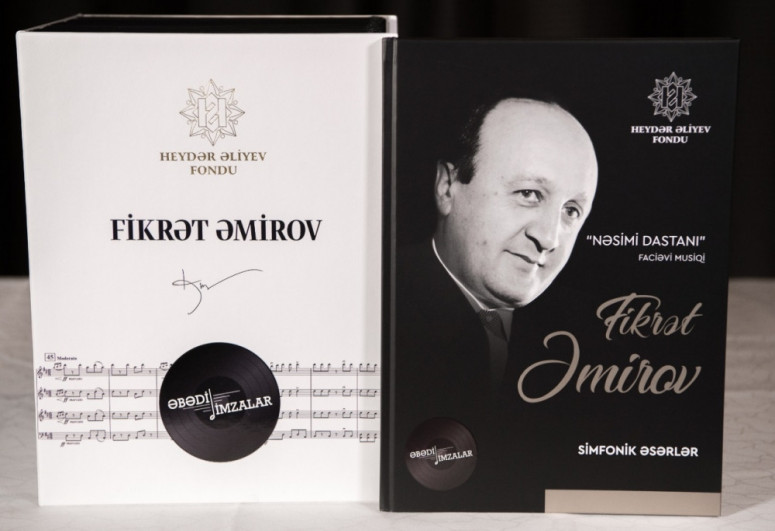 Collection of notes of Azerbaijani composers's works, published by the Heydar Aliyev Foundation, presented in Shusha