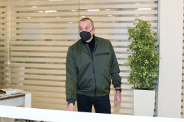 Prezident İlham Əliyev, birinci xanım Mehriban Əliyeva, qızları Leyla Əliyeva və Arzu Əliyeva 10/35/10 kilovoltluq “Şuşa” yarımstansiyasının açılışında