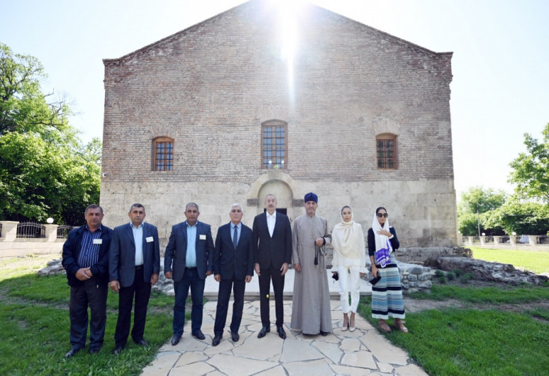 President Ilham Aliyev visited Albanian Church of Blessed Virgin Mary in Nij settlement, Gabala-PHOTO 