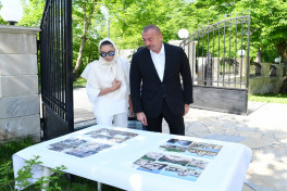 Prezident İlham Əliyev Qəbələnin Nic qəsəbəsindəki Müqəddəs Məryəm Ana Alban kilsəsində