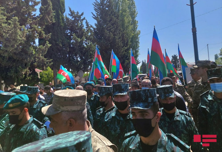 Azerbaijani serviceman, killed as a result of violation of state border, laid to rest in Tovuz-PHOTO 