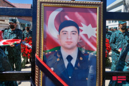 Baş leytenant Samir Eyvazov Tovuzda dəfn olunub