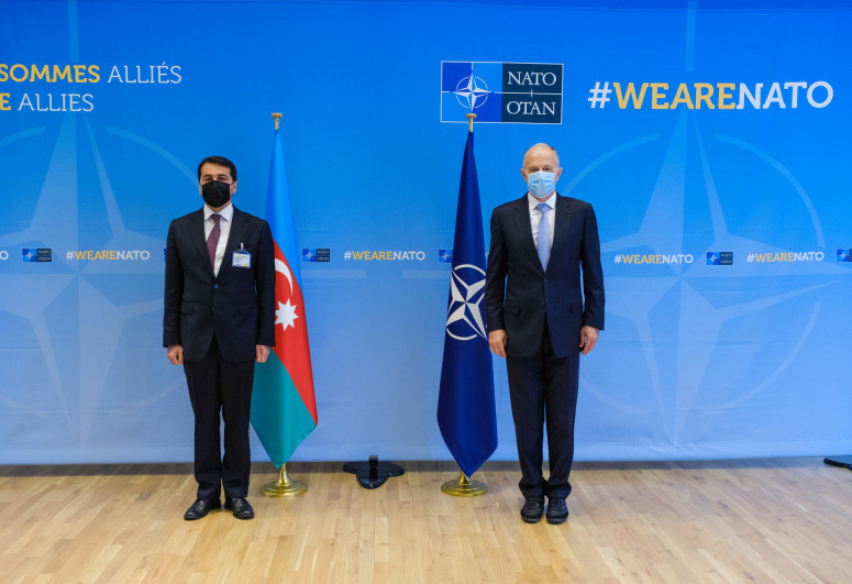 Hikmət Hacıyev NATO Baş katibinin müavini ilə görüşüb
