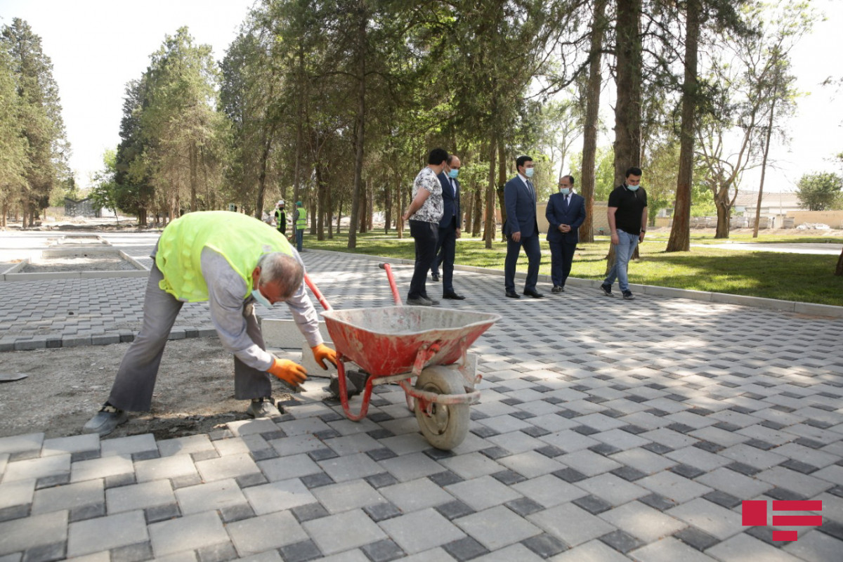 Xaçmazda Zəfər parkı inşa edilir - FOTO  - VİDEO 