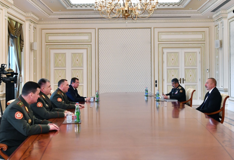 President Ilham Aliyev receives Belarus Defense Minister-UPDATED 