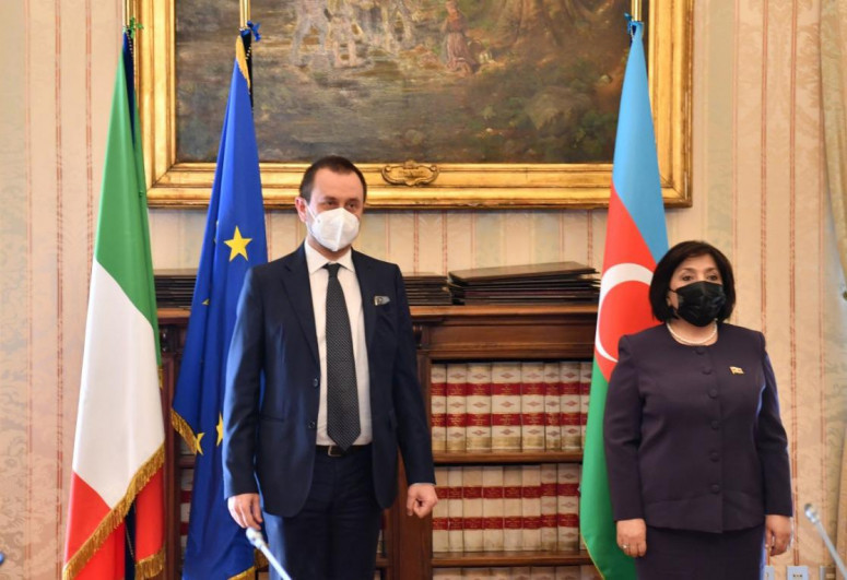 Chair of Azerbaijani Milli Majlis Sahiba Gafarova met with members of Italy-Azerbaijan Friendship Association