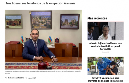 Peru mətbuatı: "Azərbaycan məcburi köçkünlərin geri qayıdışı üçün səylərini artırır"