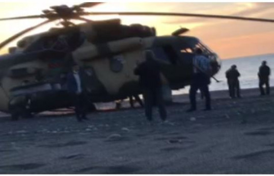 Türkiyədə keçiriləcək təlimlərə uçan Azərbaycan HHQ helikopteri məcburi eniş edib - VİDEO 