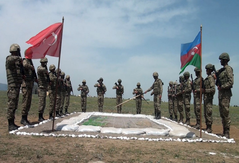 Проведены тактические учения с участием азербайджанских и турецких военнослужащих -ВИДЕО 