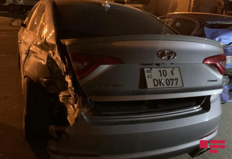 На шоссе Баку-Сумгайыт столкнулись пять автомобилей-ФОТО 