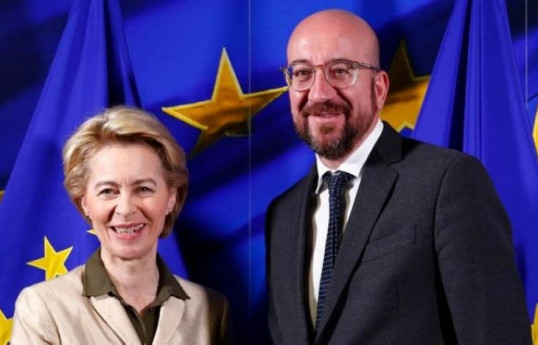 Avropa Komissiyasının rəhbəri Ursula von der Leyen və Avropa Şurasının prezidenti Şarl Mişel