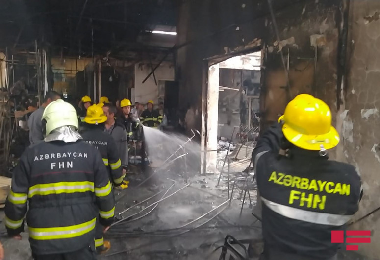 Fire, erupted in a market in Barda, extinguished-PHOTO -VIDEO -UPDATED 
