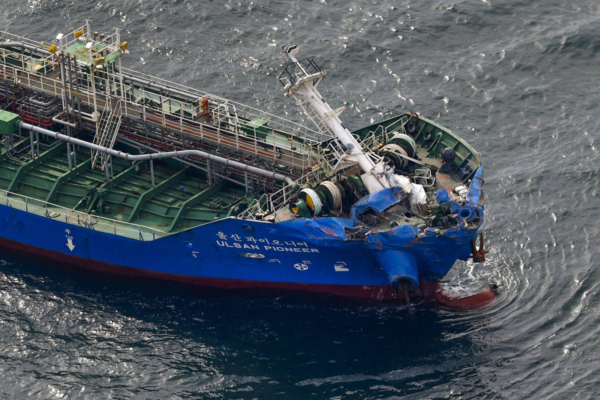 Three crew missing after collision of Japanese cargo ship and tanker