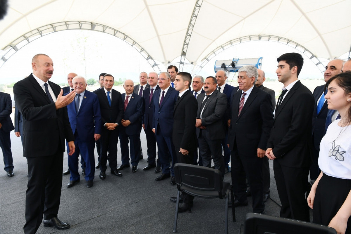 Президент Ильхам Алиев принял участие в церемонии, посвященной началу восстановления города Агдам -ФОТО -ОБНОВЛЕНО 