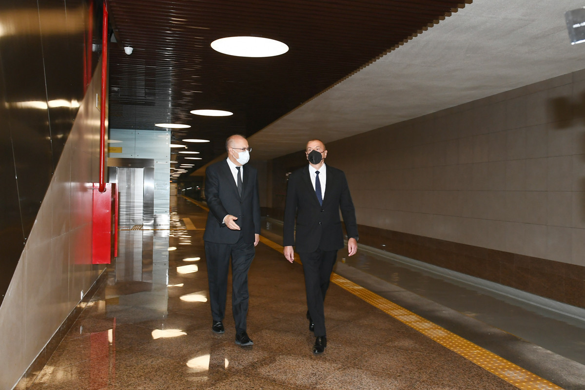 “November 8” station of Baku Metro launched, President Ilham Aliyev viewed conditions created at the station