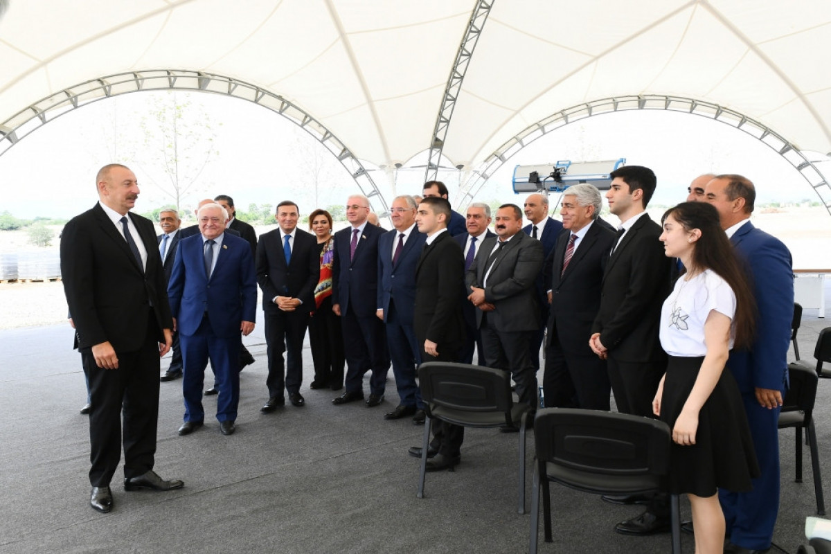 President Ilham Aliyev attended ceremony to lay foundation stone for restoration of Aghdam city, met with members of general public -UPDATED 