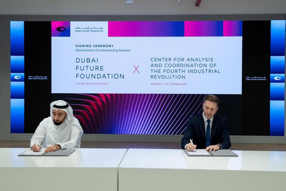Azərbaycanla "Dubai Future Foundation" arasında memorandum imzalanıb - FOTO 