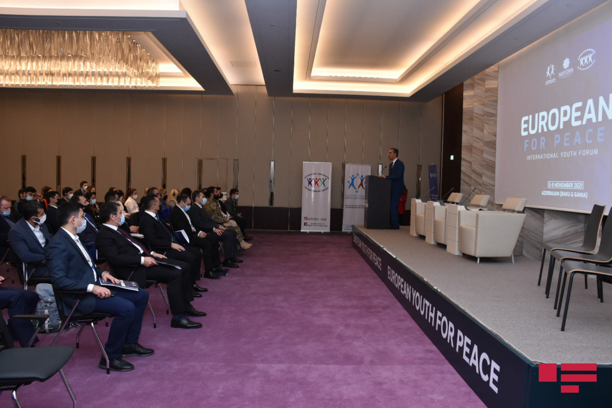 “Avropa Gəncləri Sülh Naminə” adlı Beynəlxalq Gənclər Forumunun açılışı olub - FOTO 