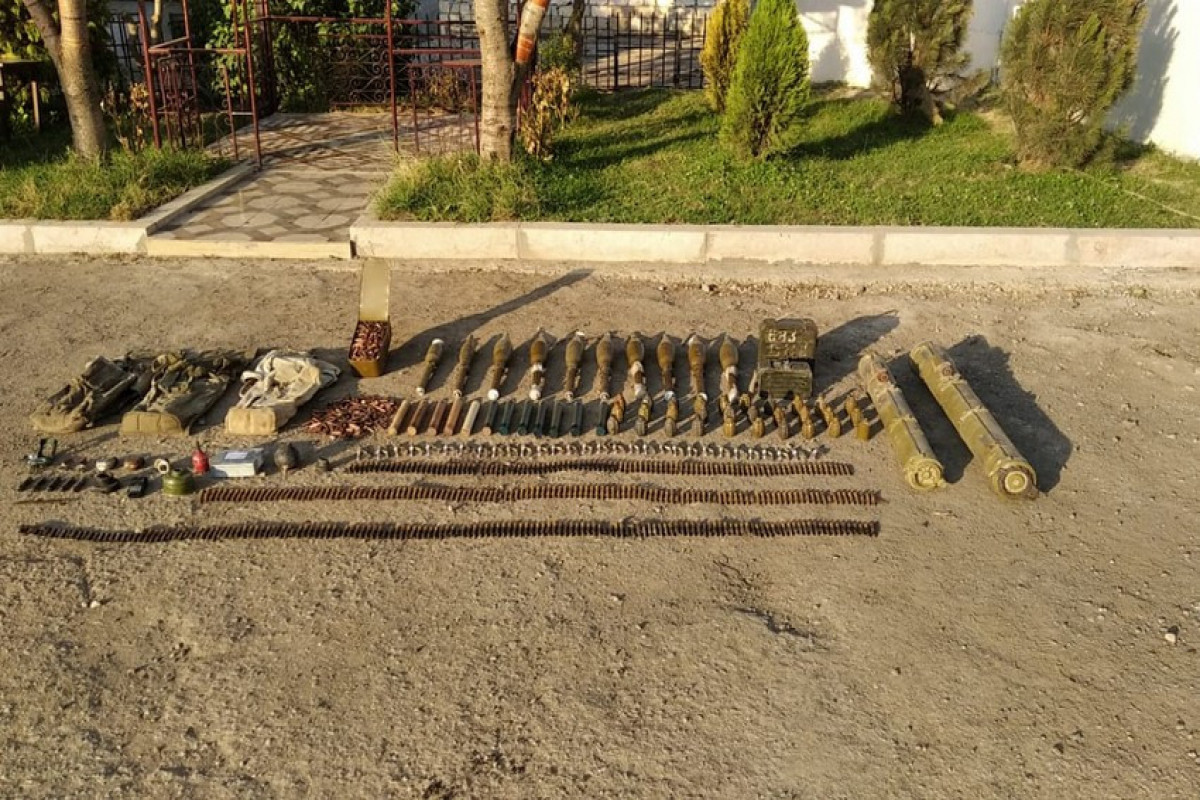 Large number of weapons and 19 missile systems left by Armenians found in Shusha