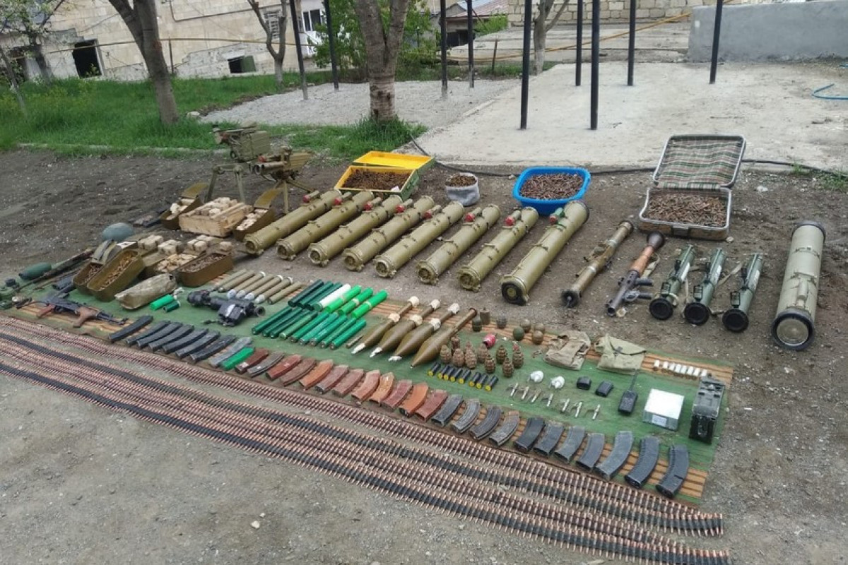 Large number of weapons and 19 missile systems left by Armenians found in Shusha