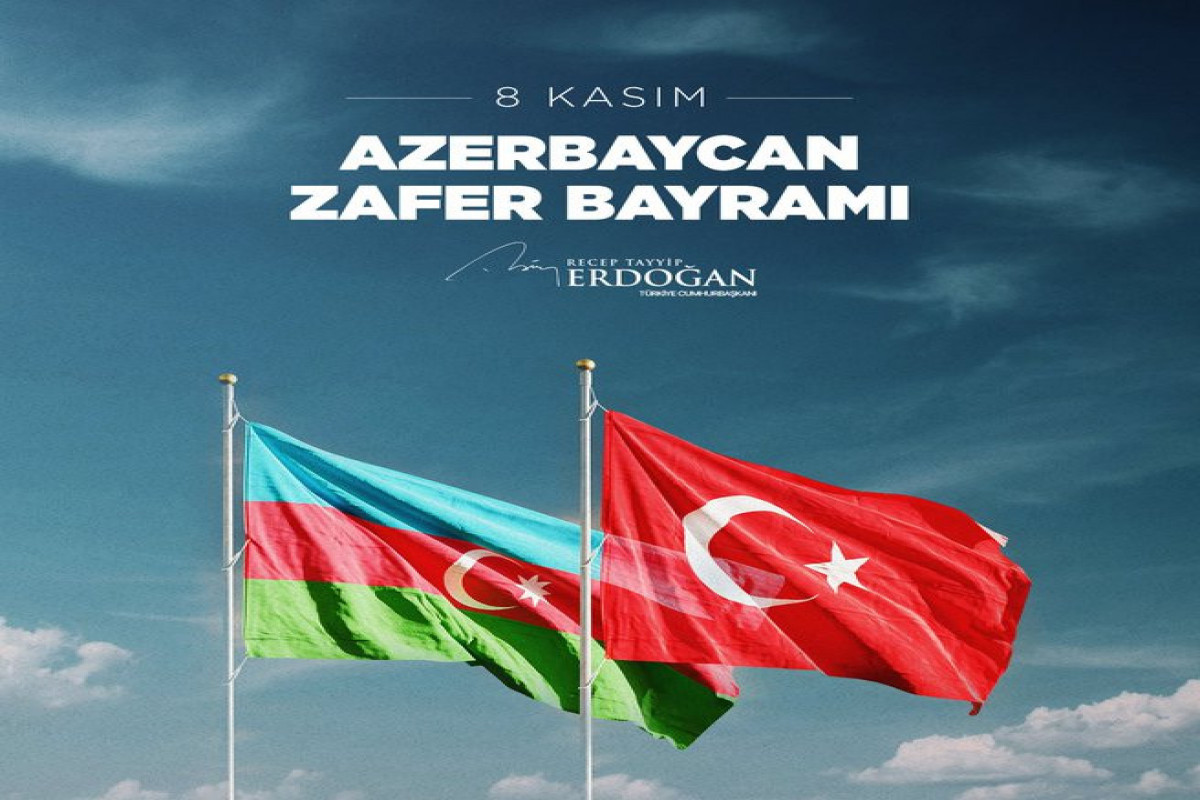 Ərdoğan Azərbaycanın Zəfər Bayramını təbrik edib