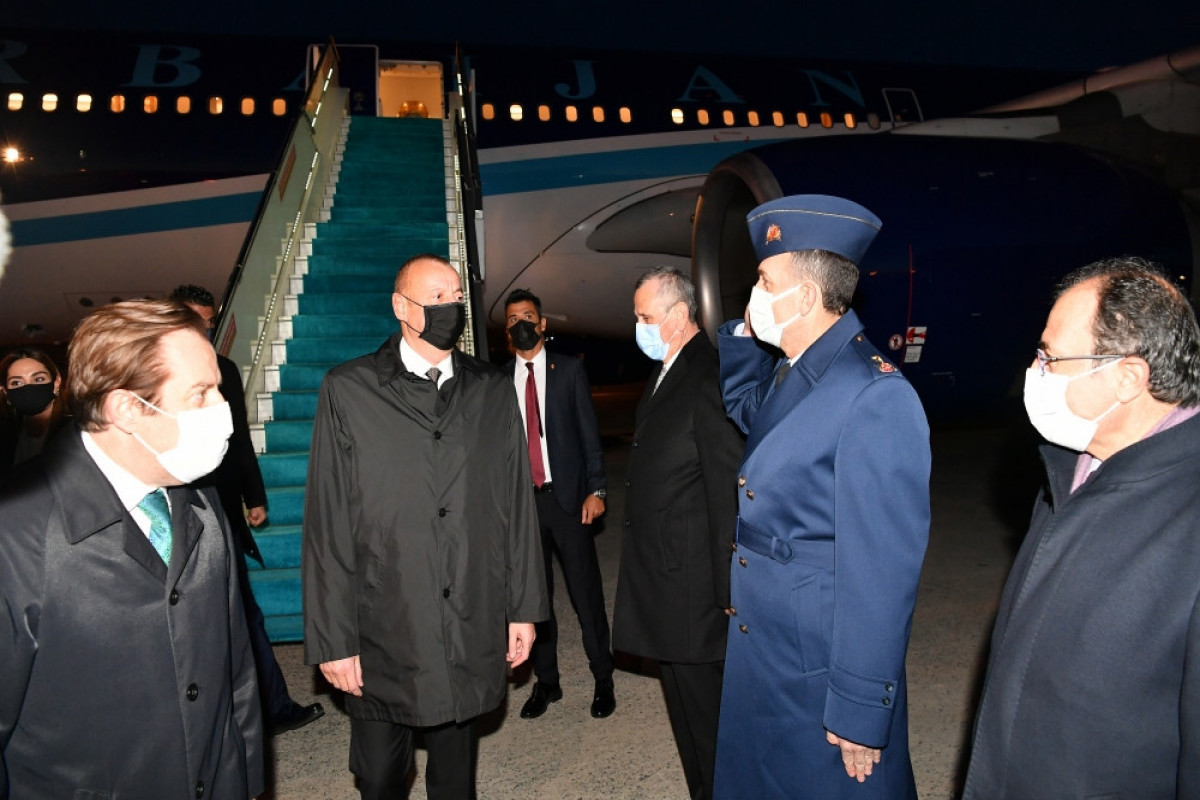 President Ilham Aliyev arrived in Turkey