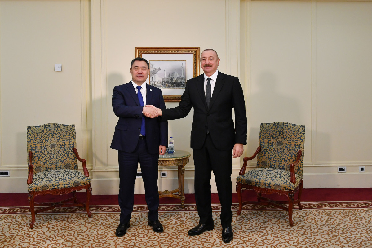 Qırğız Respublikasının Prezidenti Sadır Japarov, Azərbaycan Prezidenti İlham Əliyev