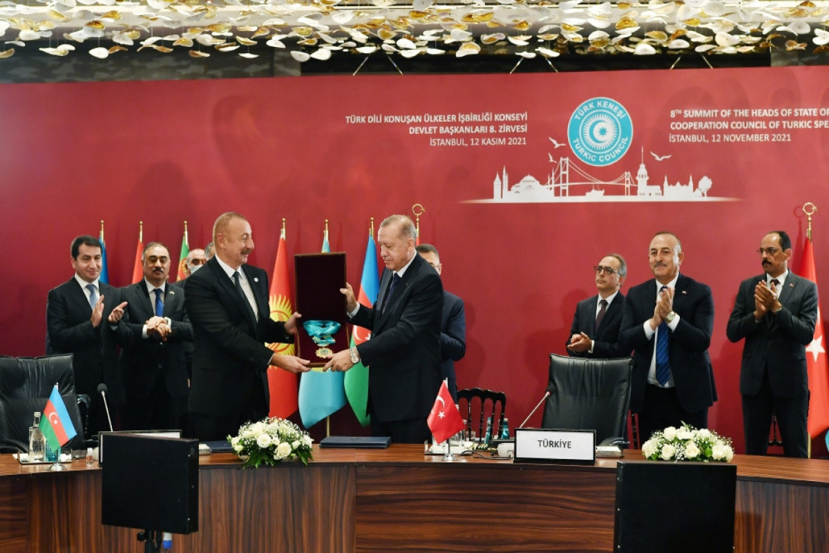 President Ilham Aliyev was awarded Supreme Order of Turkic World