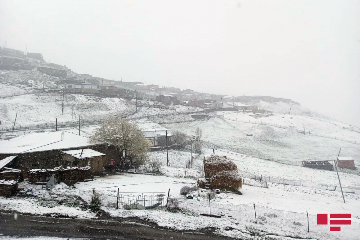 Snow falls in Guba and Gusar, temperature drops to -10 degrees