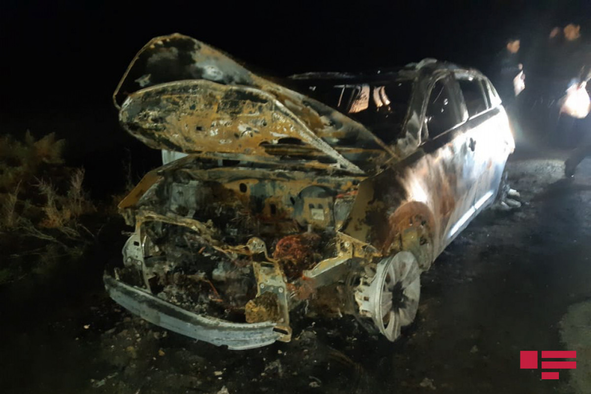 Sabirabadda avtomobil yanıb, ölən var - FOTO 